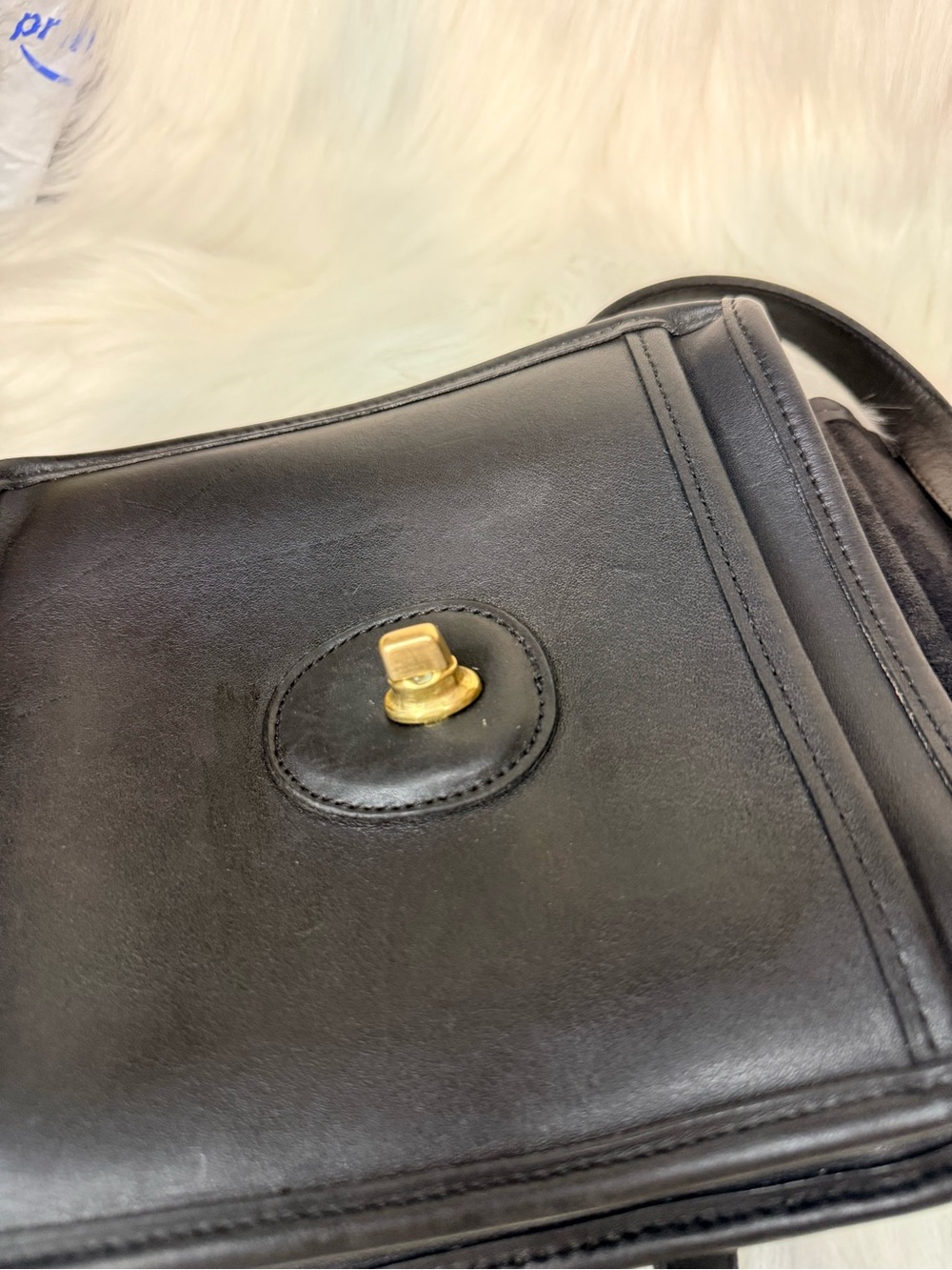 Classic Coach Court Bag Black Leather Crossbody Bag - Picture 6 of 9